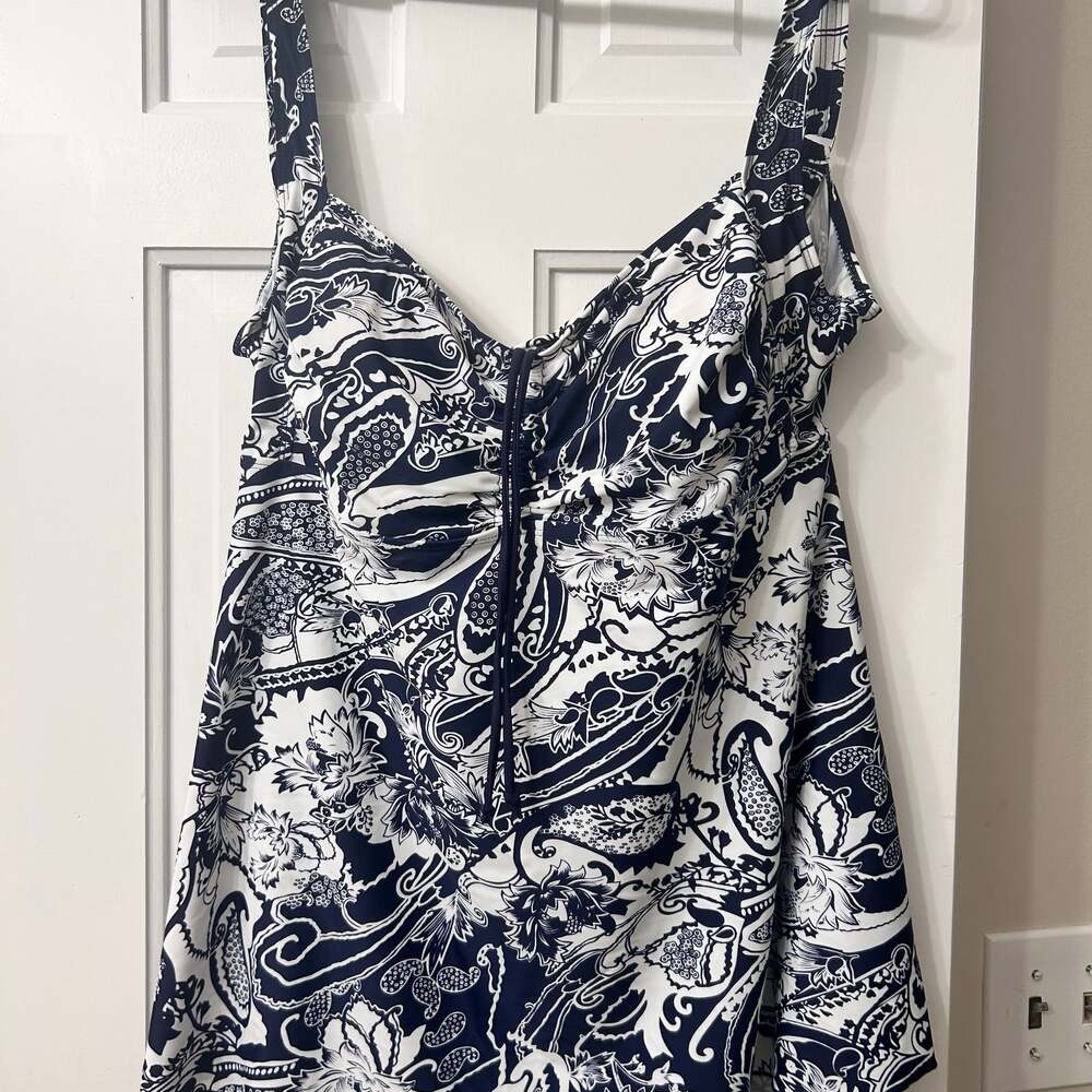 Septrade Womens Plus Size Swimdress Printed Swimsuit Beachwear Plus Bikini